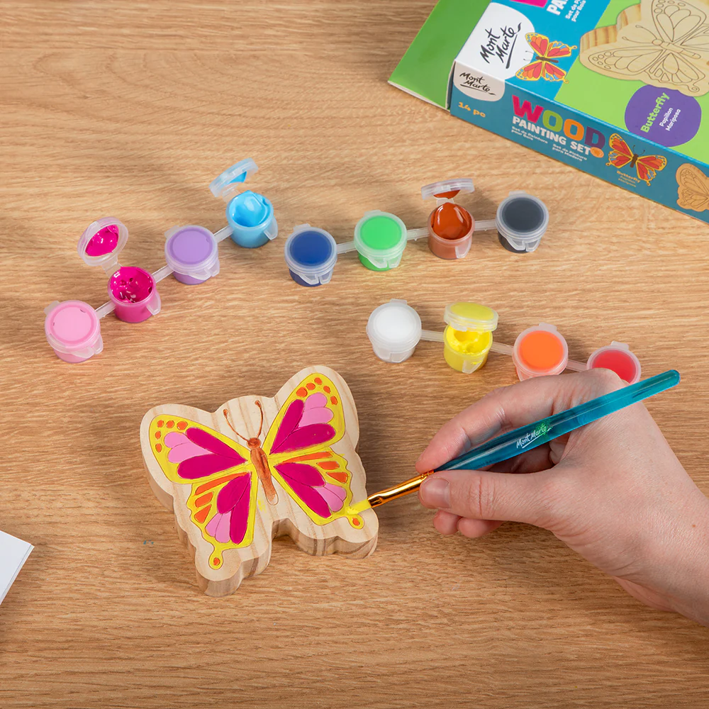Wood Painting Set 14pc - Butterfly - Image 11