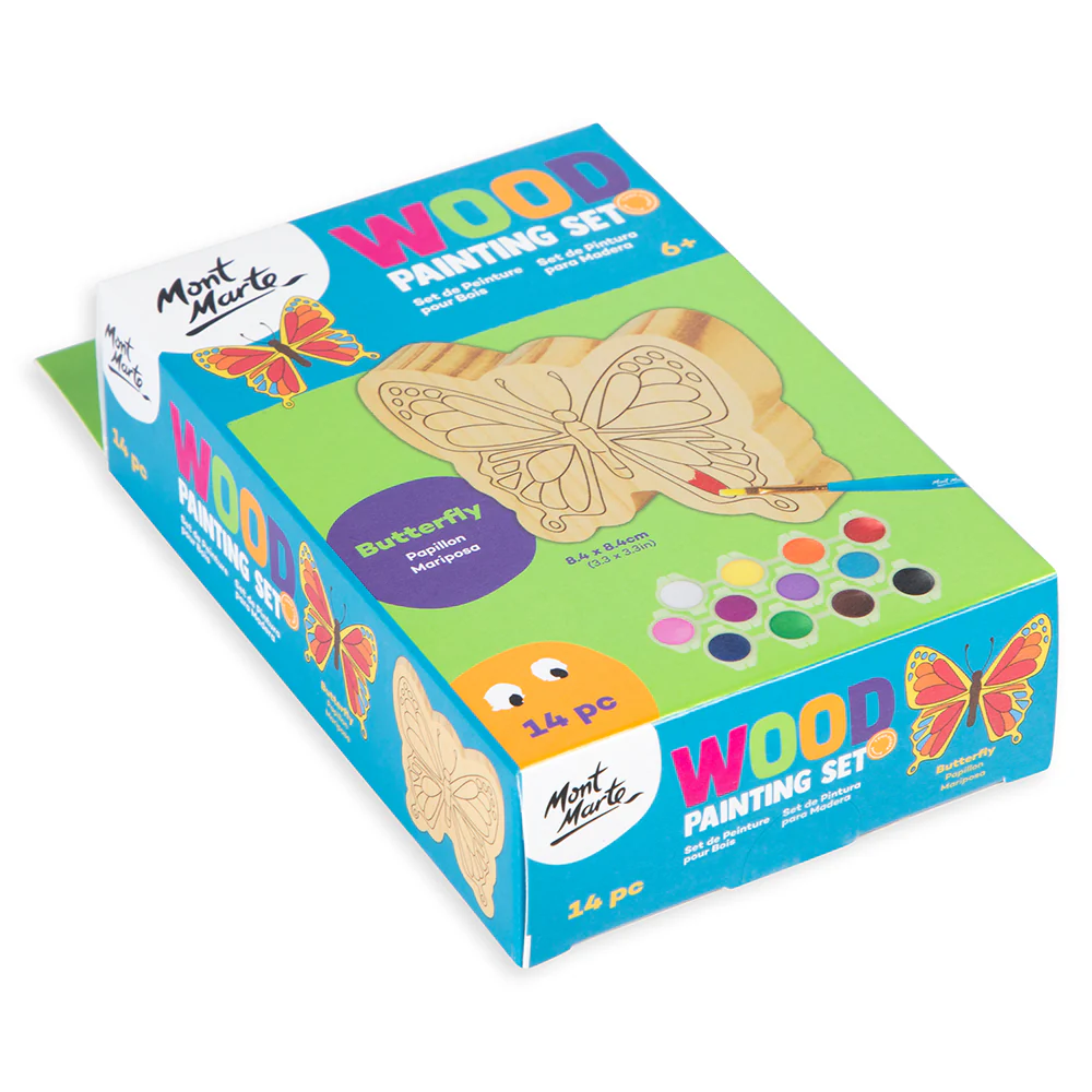 Wood Painting Set 14pc - Butterfly - Image 3