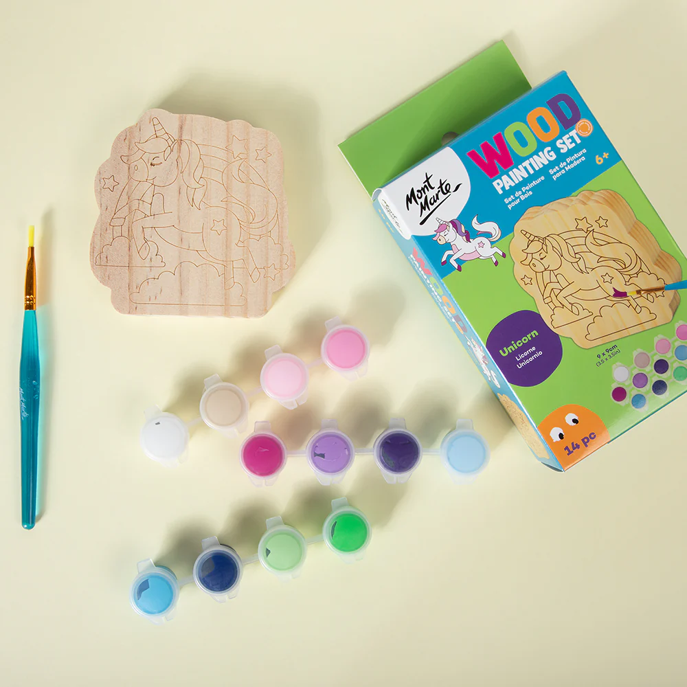 Wood Painting Set 14pc - Unicorn - Image 5